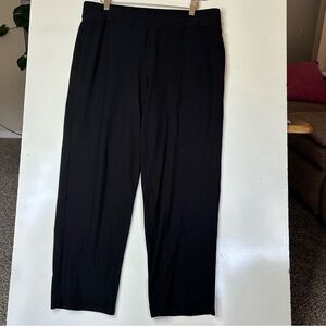 Eileen Fisher Black Pull On Straight Leg Pants Large